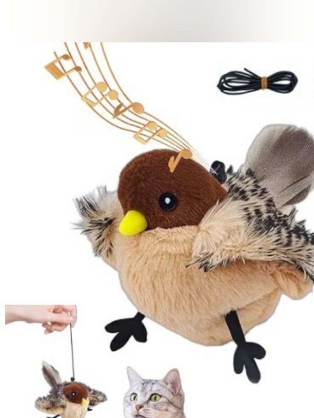 Flappy Bird Interactive Cat Toy With Remote NWT